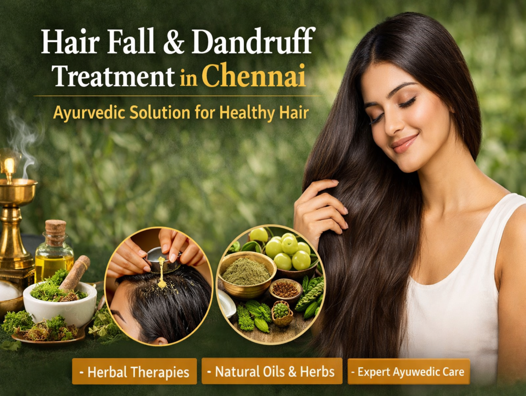 Hair Fall & Dandruff Treatment in Chennai – Ayurvedic Solution for Healthy Hair