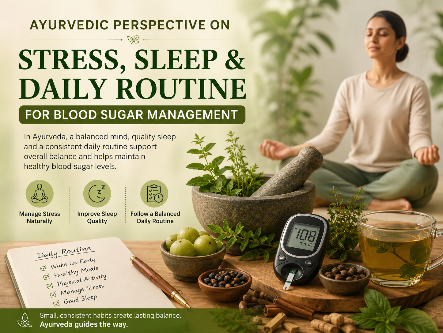 Ayurvedic Perspective on Stress, Sleep & Blood Sugar Management